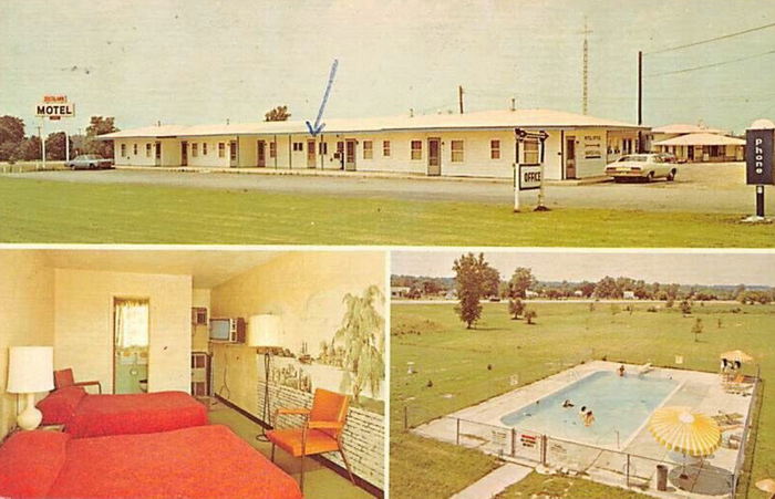 Southlawn Motel - Old Post Card